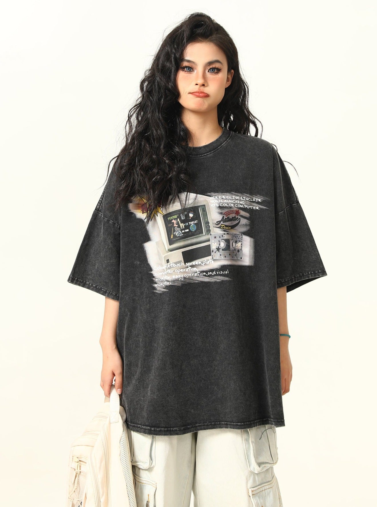 Retro TV Print T-Shirt