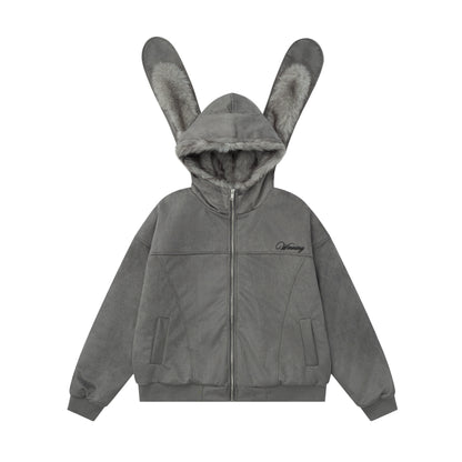 Hooded Bunny Ear Cardigan Jacket