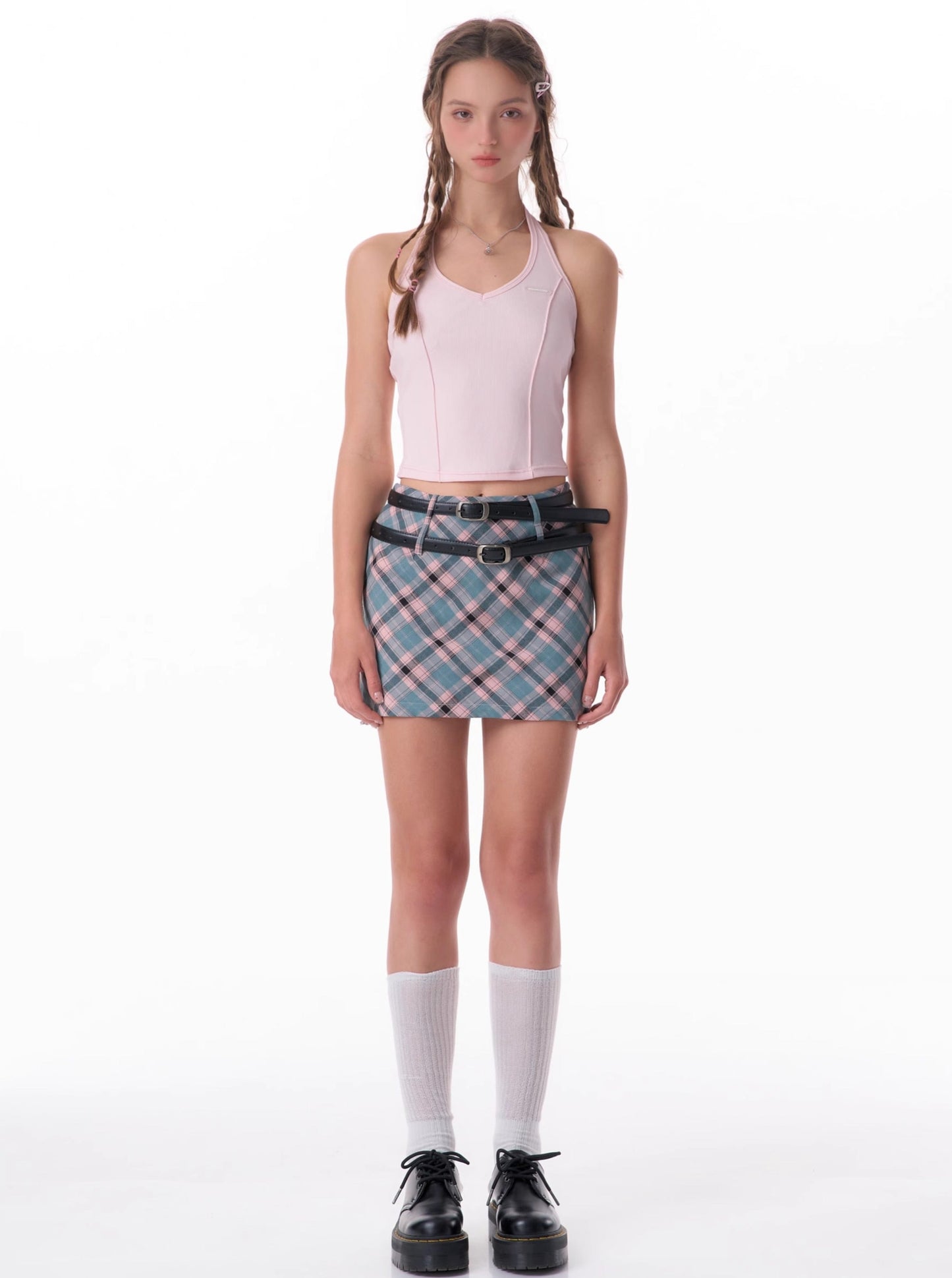 American Retro Plaid Skirt