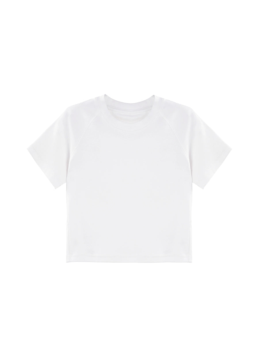 Slim White Crop T-Shirt