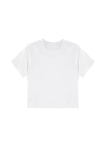 Slim White Crop T-Shirt