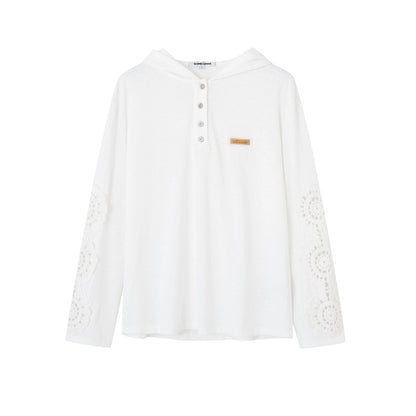 Breezy Lace Hoodie Tee