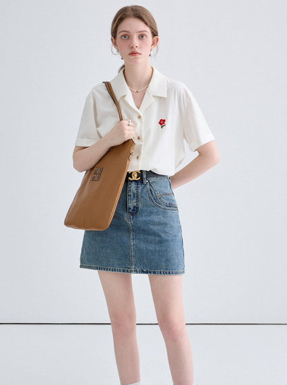 Retro Slim Denim Hip Skirt