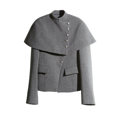Retro Woolen Cape Coat