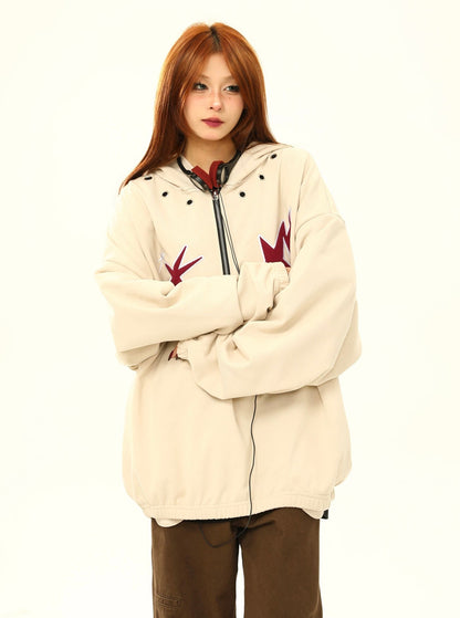 Trendy brand luxury vintage hooded coat