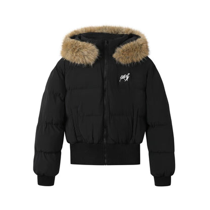 Fur Collar Cotton Jacket Set-Up