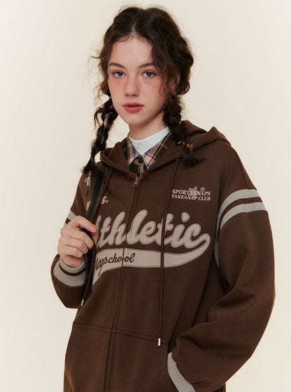 American hooded sweatshirt coat