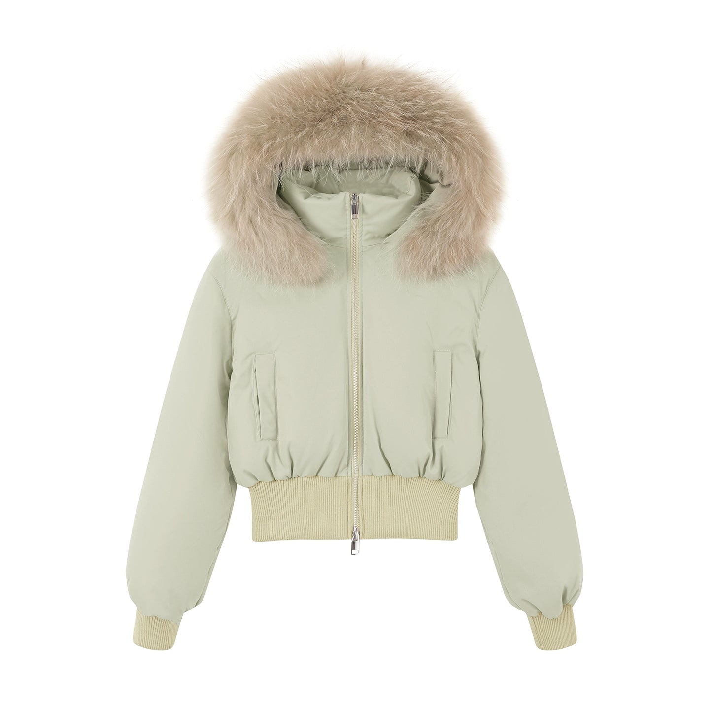 Big Fur Collar Waist Down Jacket