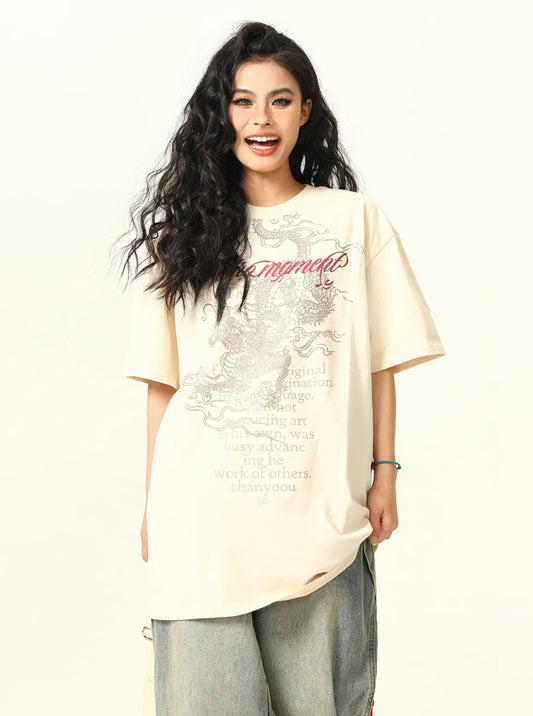 Dragon Print Short Sleeve T-Shirt