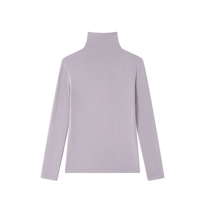 Tencel Wool Seamless Turtleneck Sweater