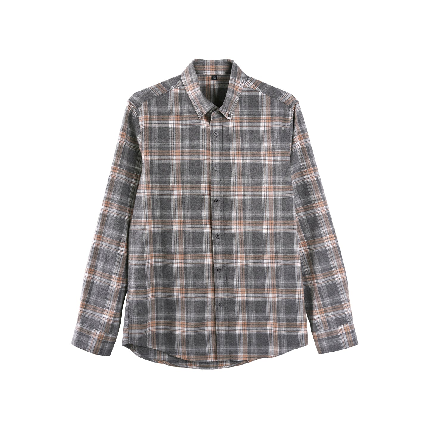 Contrast Check Long Sleeve Lapel Shirt