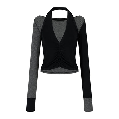 Striped Halterneck T-shirt