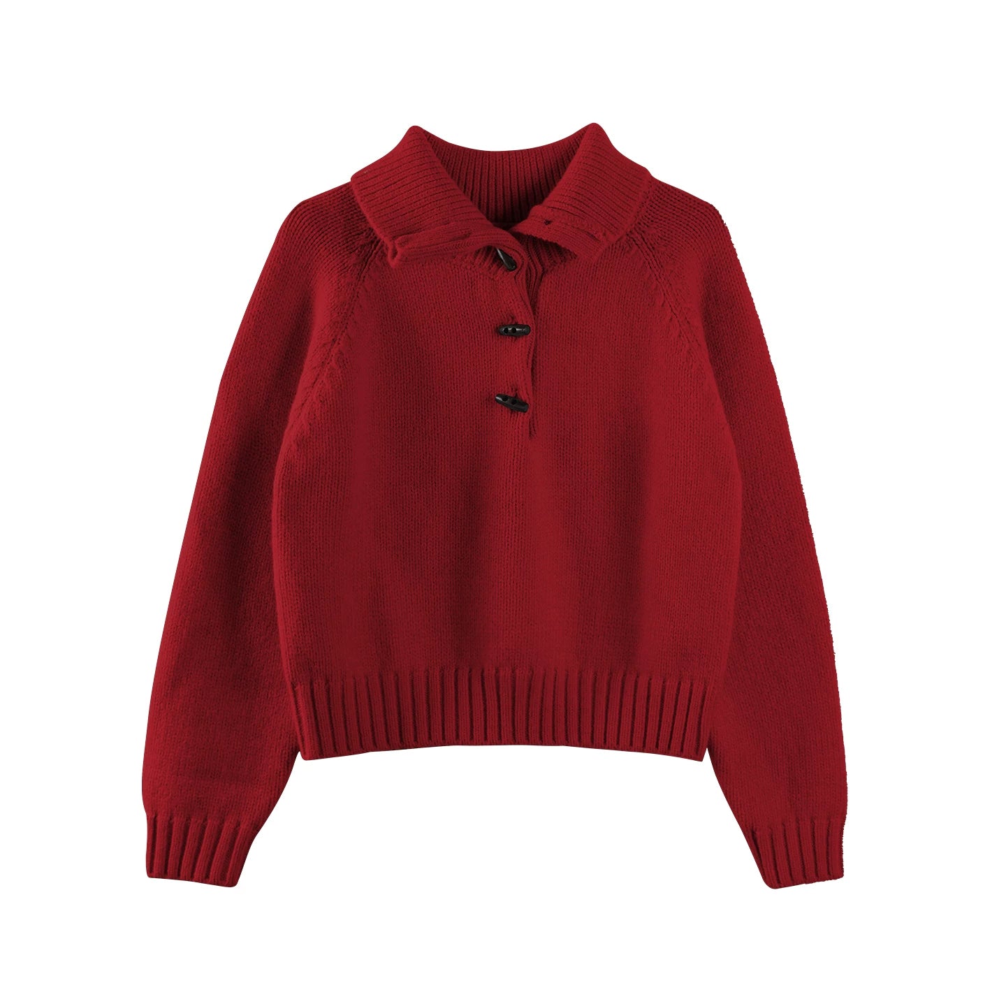 Light Bean Green Toggle Sweater