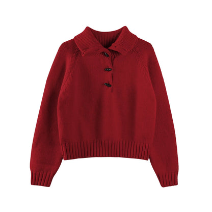 Light Bean Green Toggle Sweater