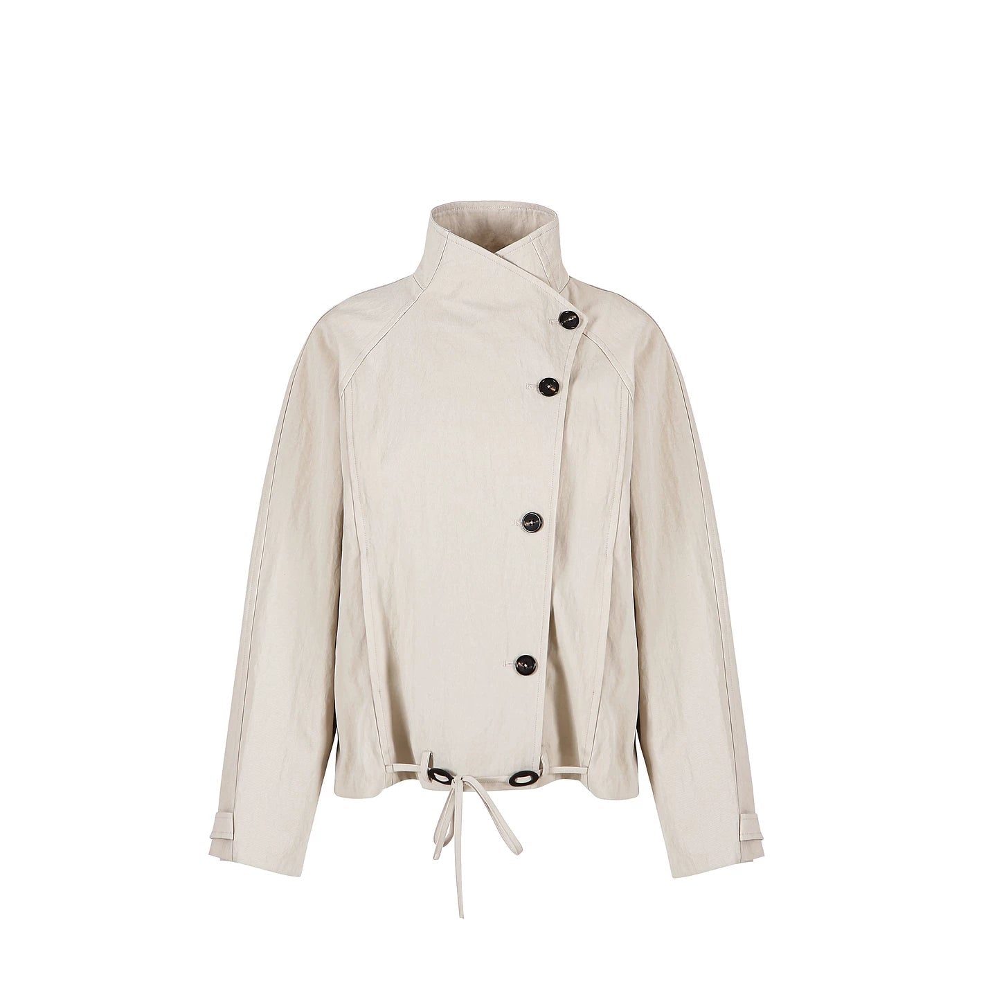Elegant Drawstring Trench Coat
