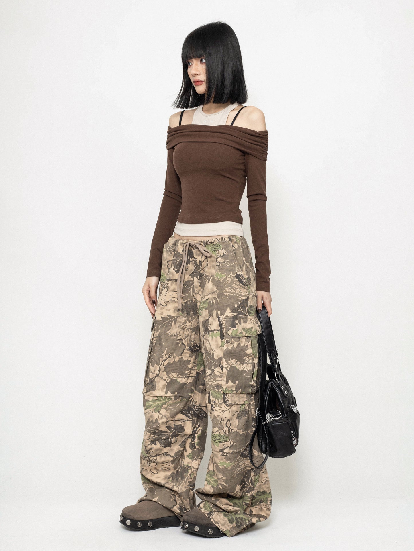 Retro Camouflage Cargo Pants