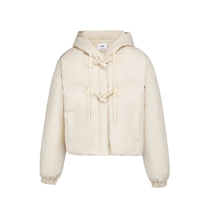 Buckle Hooded Cotton Coat