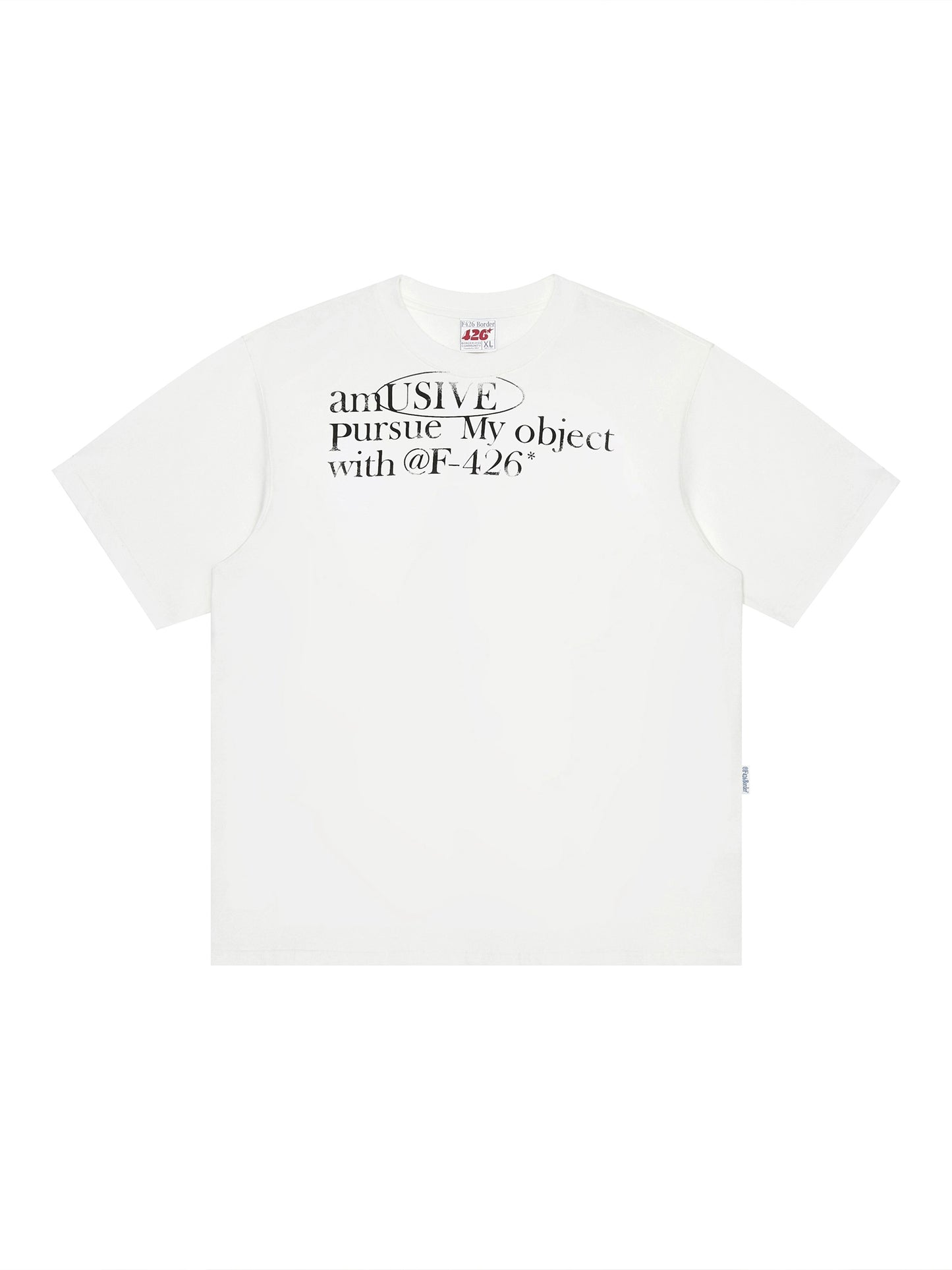 Hip-Hop Neckline Letter T-Shirt