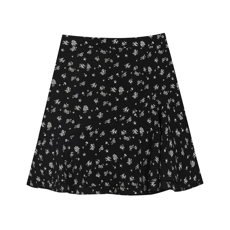 High Waist Floral Short Skirt