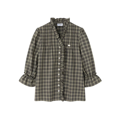Flower Day Plaid Shirt