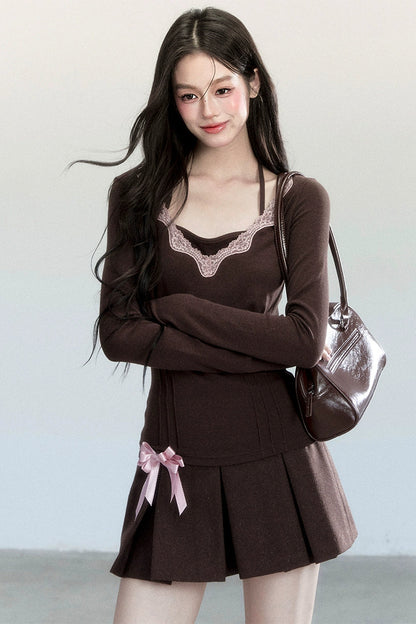 Hazelnut Lace Ballet Base Layer Top