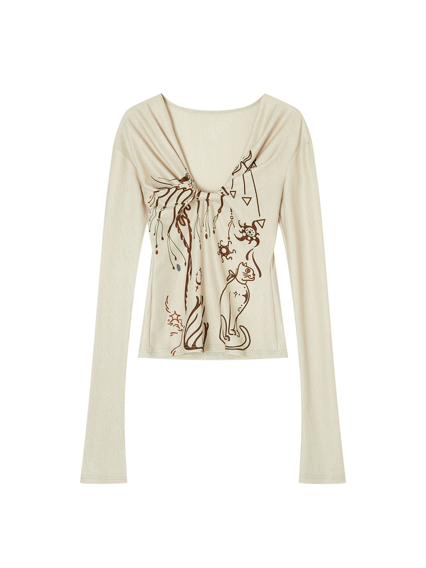 Off-Shoulder Knot Base Shirt