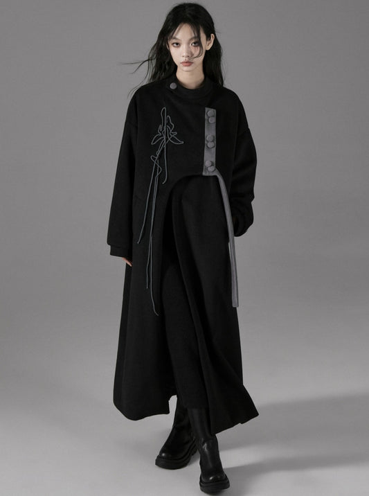 Chinese style tweed coat