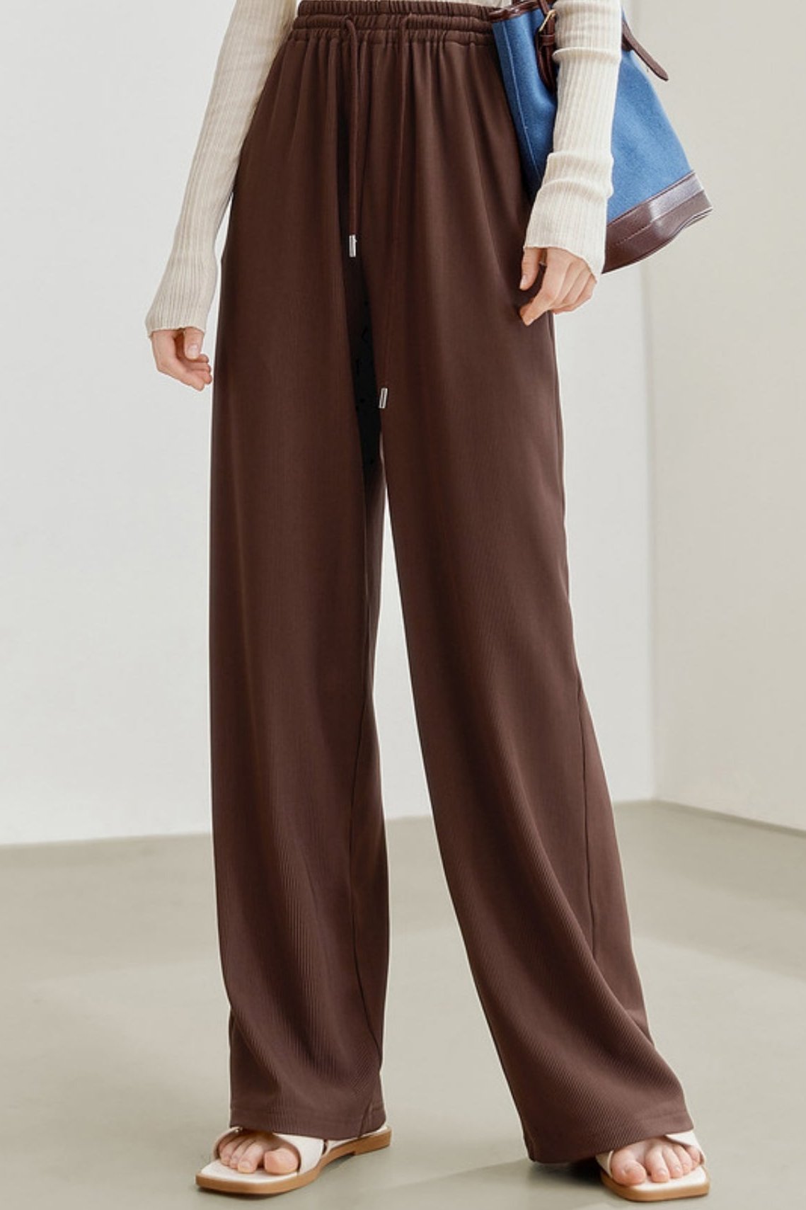 Loose Drape Wide-Leg Pants