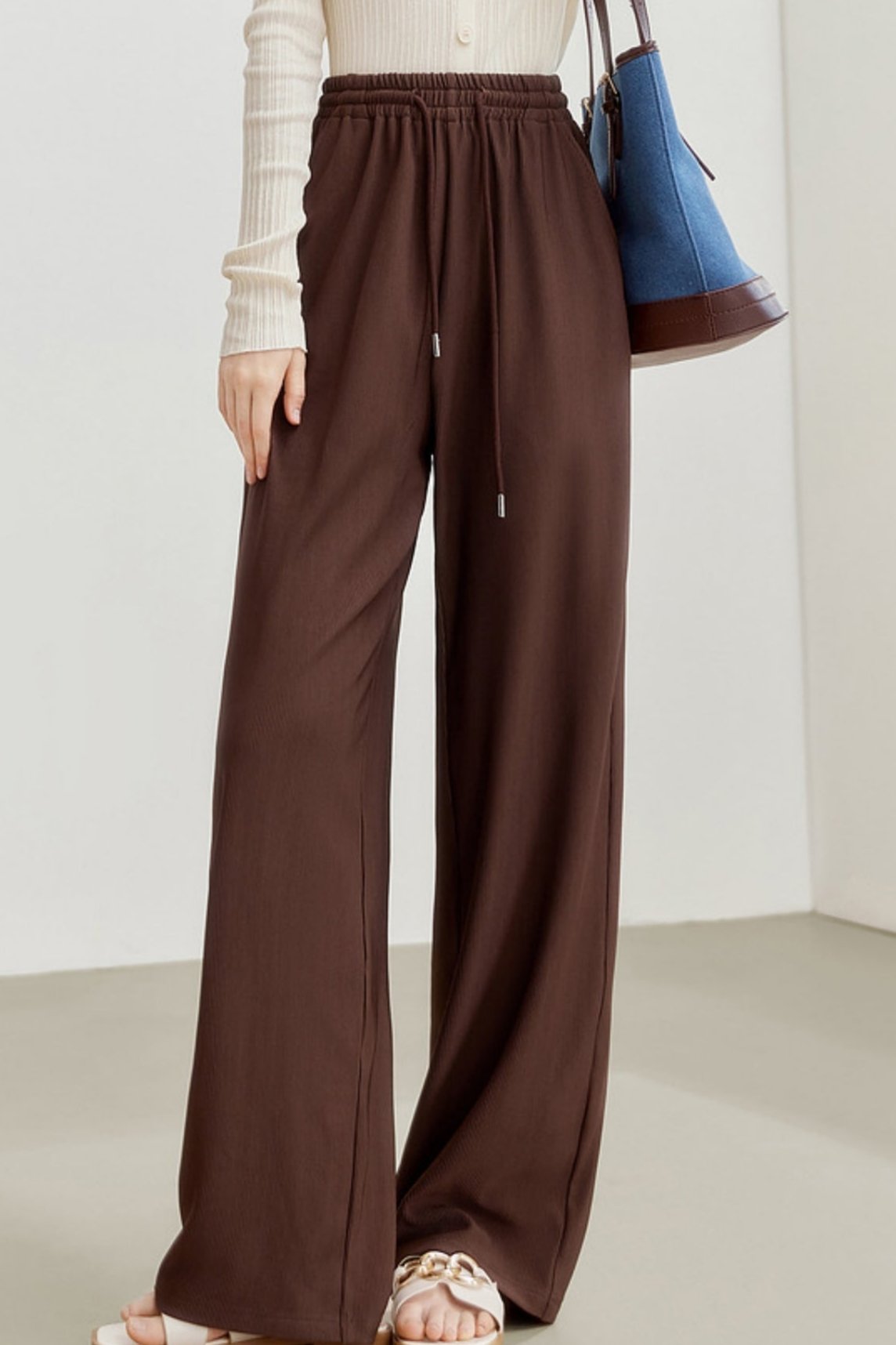 Loose Drape Wide-Leg Pants