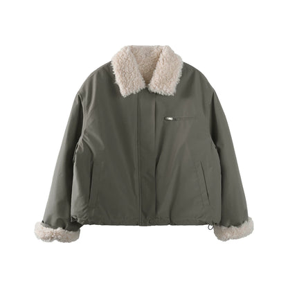 Retro Lamb Wool Winter Coat