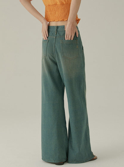 French Loose Balloon Denim Pants