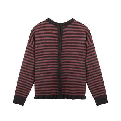 Vintage Striped Sweater Cardigan