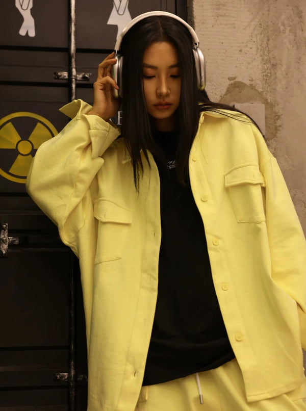 Yellow Hip Hop Suit American Street Set-Up