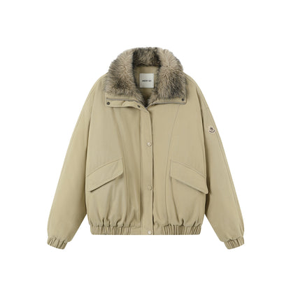 Retro Fur Collar Winter Coat