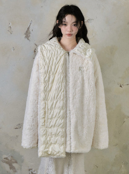 Fur Loose Cotton Fleece Jacket
