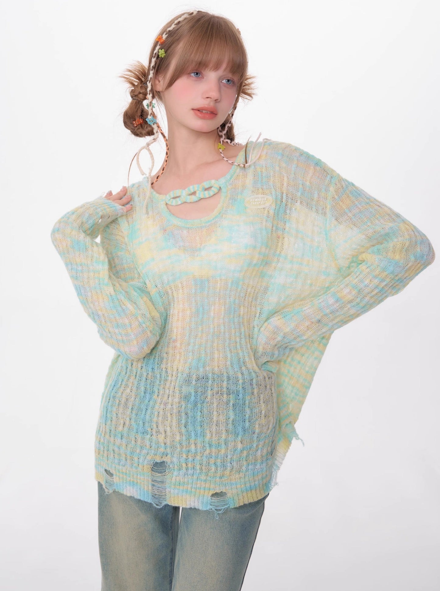 Retro Thin Knit Sunscreen Top