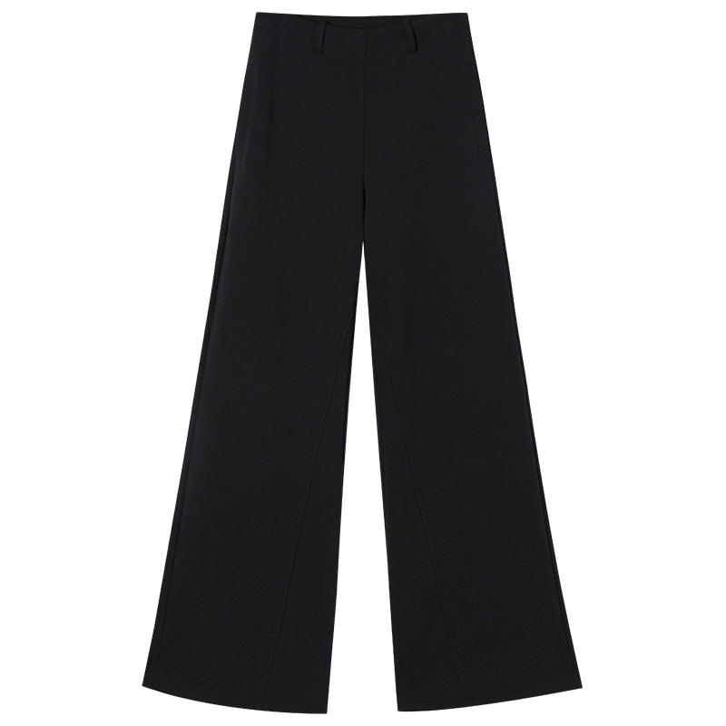 Black Knit Flared Pants