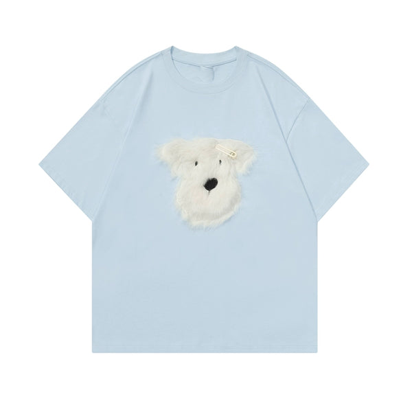 Three-Dimensional Puppy Design T-Shirt
