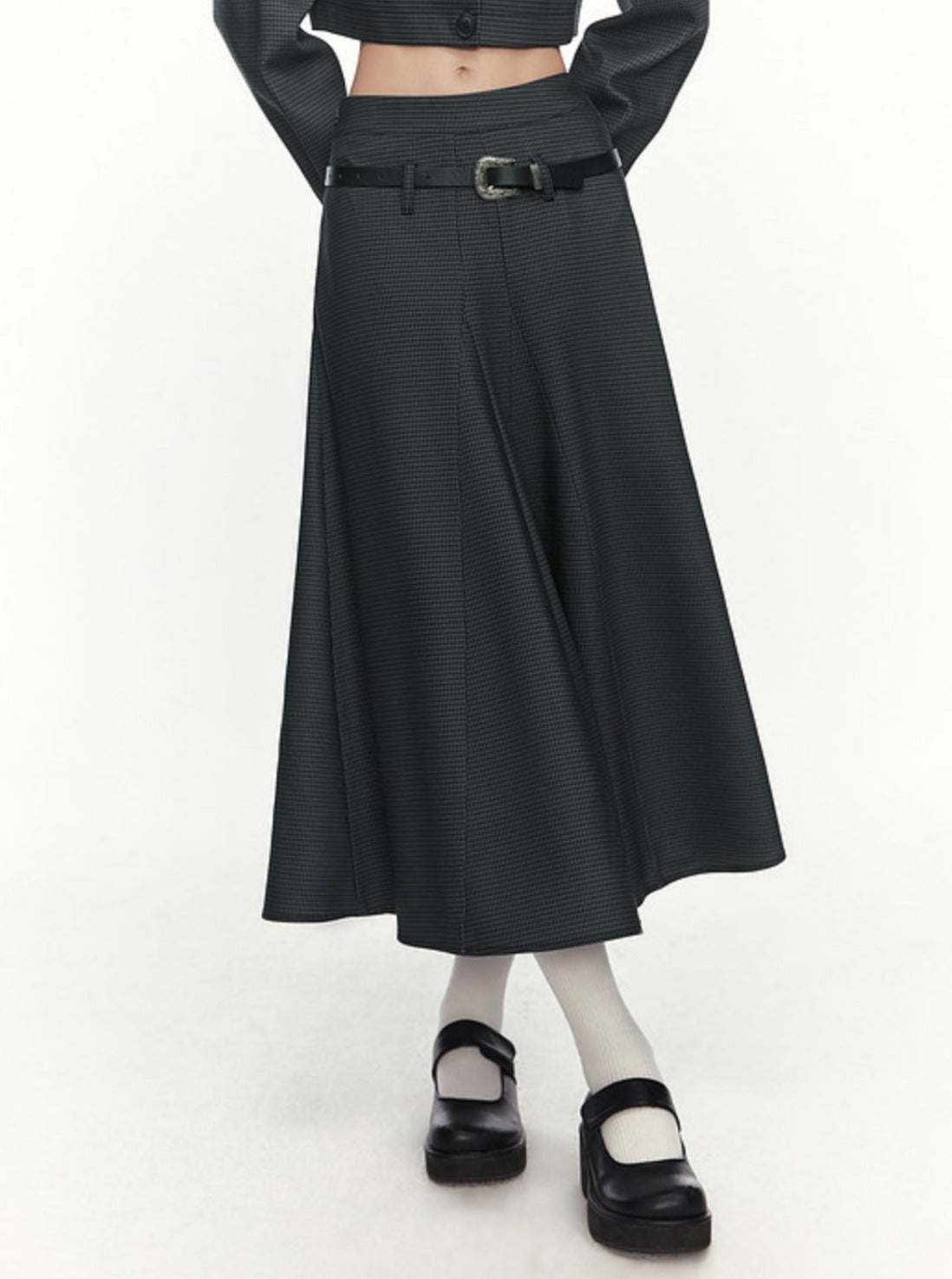 Workwear style midi skirt