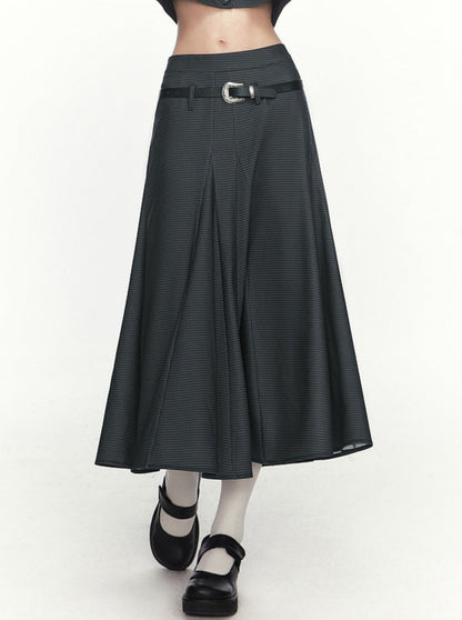 Workwear style midi skirt