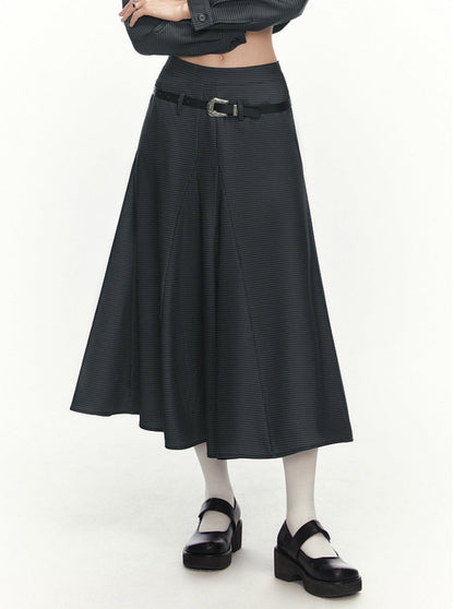 Workwear style midi skirt