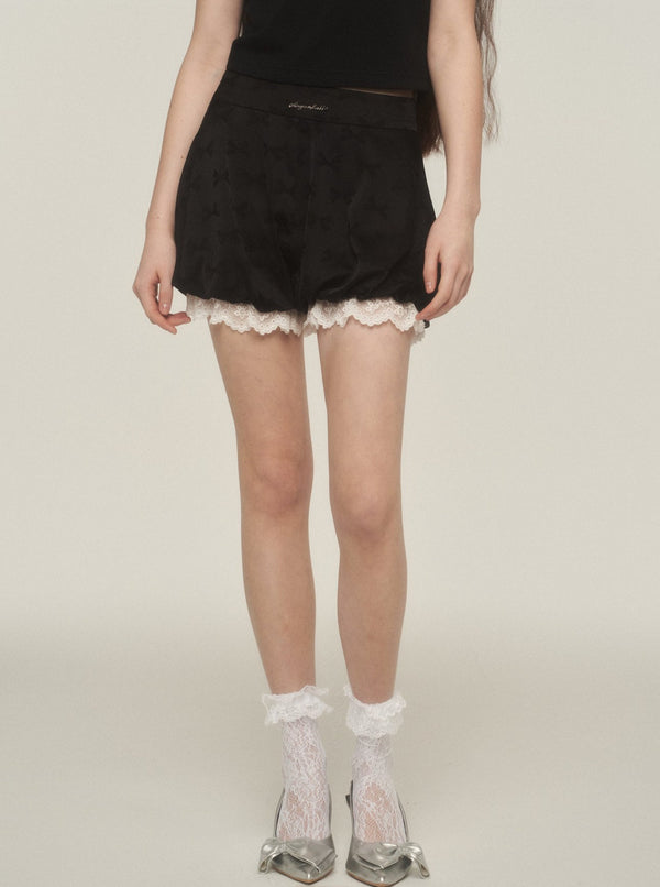 Butterfly Detail Lace Shorts Pants