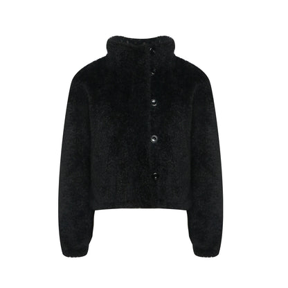 Polka Dot Woolen Reversible Jacket