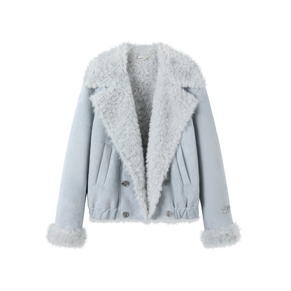 Double-Breasted Fur Coat