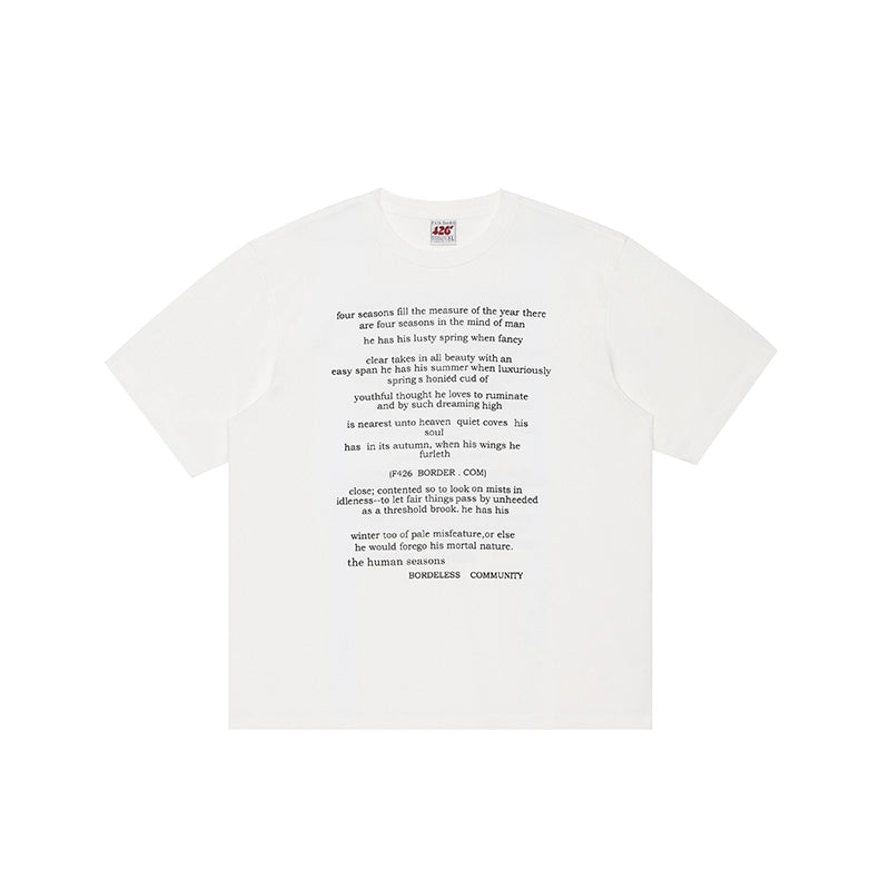 Smudged Letter Short Sleeve T-Shirt