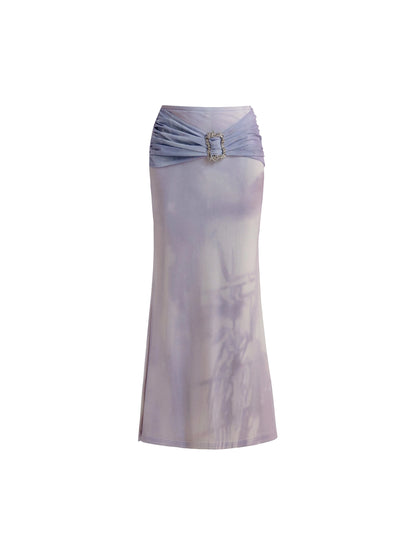 Mottled Romantic Hyacinth Suspender Skirt