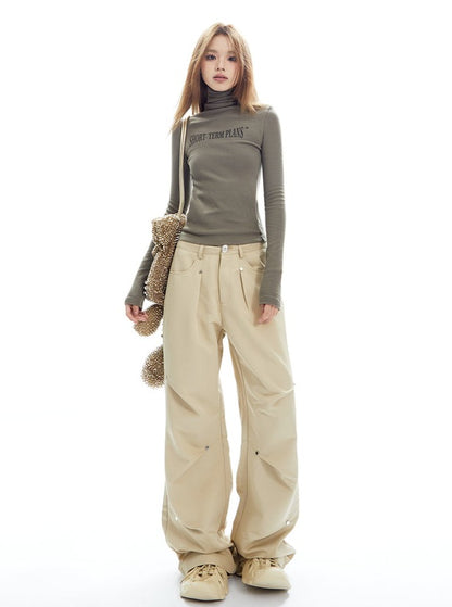 American Low Sized Loose Straight Leg Pants