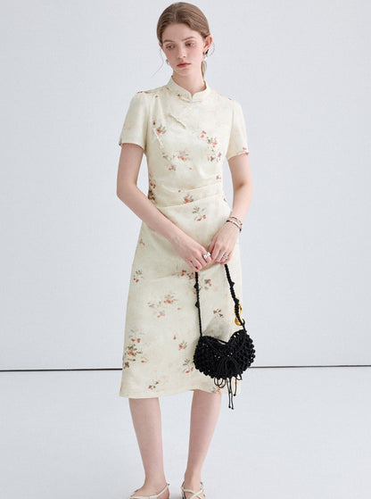 Floral Cheongsam Dress