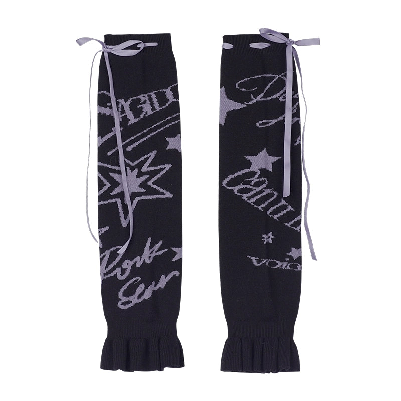 Sweet Cool Graffiti Knit Calf Socks