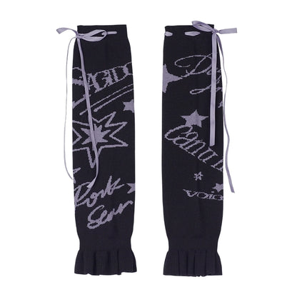 Sweet Cool Graffiti Knit Calf Socks